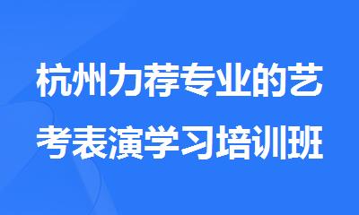 杭州力荐专业的艺考表演学习培训班名单出炉