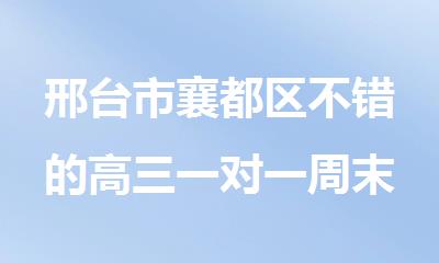 邢台市襄都区不错的高三一对一周末课外辅导班
