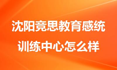 沈阳竞思教育感统训练中心怎么样