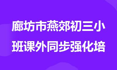 廊坊市燕郊初三小班课外同步强化培训补习机构