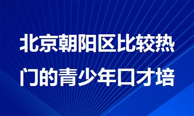 北京朝阳区比较热门的青少年口才培训机构名单公布