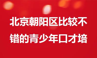 北京朝阳区比较不错的青少年口才培训机构是哪家