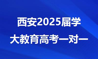 西安2025届学大教育高考一对一冲/刺集训班收费