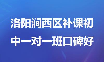 洛阳涧西区补课初中一对一班口碑好点的机构推荐
