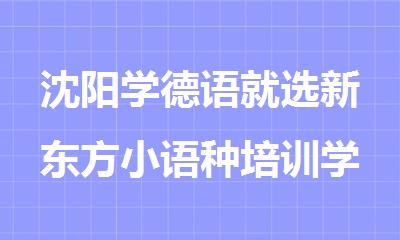 沈阳学德语就选新东方小语种培训学校全年滚动开班