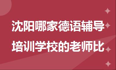 沈阳哪家德语辅导培训学校的老师比较专业