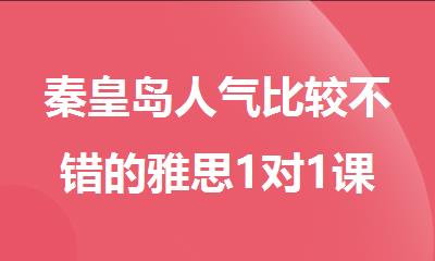 秦皇岛人气比较不错的雅思1对1课程机构