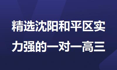 精选沈阳和平区实力强的一对一高三全科辅导补课机构