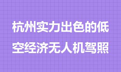 杭州实力出色的低空经济无人机驾照培训机构排行榜名单出炉