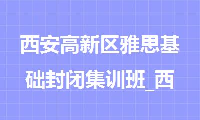 西安高新区雅思基础封闭集训班_西安新航道雅思