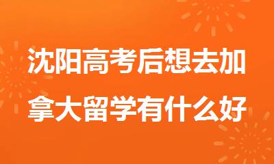 沈阳高考后想去加拿大留学有什么好的中介机构推荐