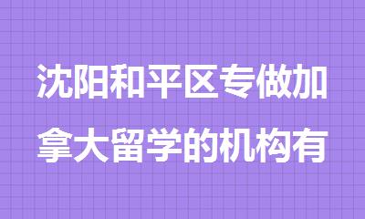 沈阳和平区专做加拿大留学的机构有哪些推荐