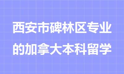 西安市碑林区专业的加拿大本科留学中介