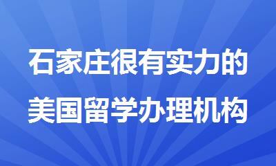 石家庄很有实力的美国留学办理机构是哪家