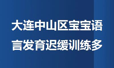 大连中山区宝宝语言发育迟缓训练多少钱一次