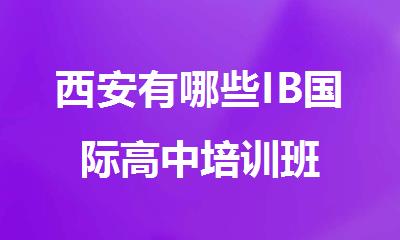 西安有哪些IB国际高中培训班