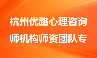 杭州优路心理咨询师机构师资团队专业吗