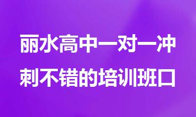 丽水高中一对一冲刺不错的培训班口碑名单