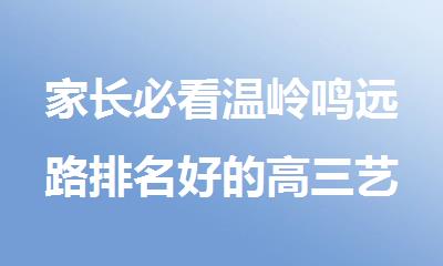 家长必看温岭鸣远路排名好的高三艺术生文化课集训机构名单汇总