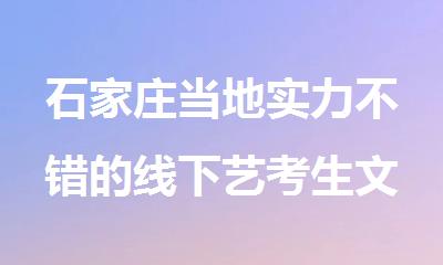 石家庄当地实力不错的线下艺考生文化课辅导班