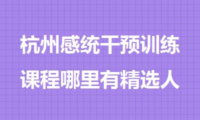 杭州感统干预训练课程哪里有精选人气排行榜名单出炉