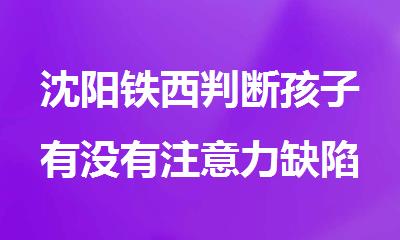沈阳铁西判断孩子有没有注意力缺陷障碍什么机构靠谱