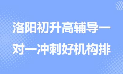 洛阳初升高辅导一对一冲刺好机构排名榜榜单公布