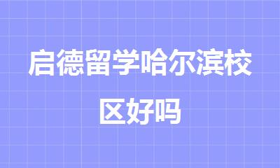 启德留学哈尔滨校区好吗