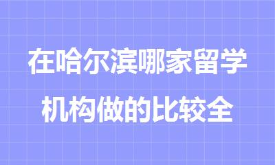 在哈尔滨哪家留学机构做的比较全