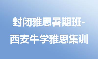 封闭雅思暑期班-西安牛学雅思集训营报名咨询