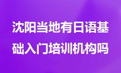沈阳当地有日语基础入门培训机构吗