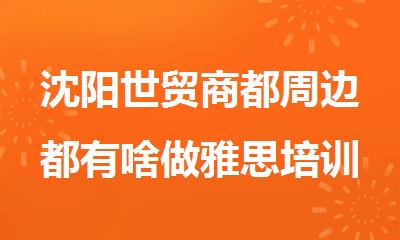 沈阳世贸商都周边都有啥做雅思培训有名的机构