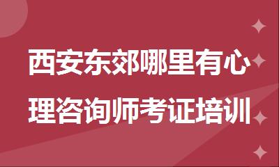 西安东郊哪里有心理咨询师考证培训面授班