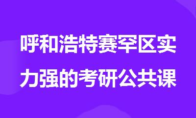 呼和浩特赛罕区实力强的考研公共课培训班名单排名汇总