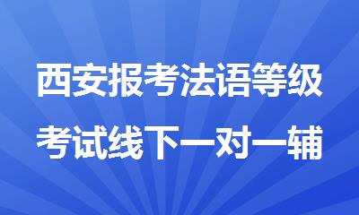 西安报考法语等级考试线下一对一辅导班今日推荐