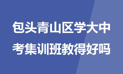 包头青山区学大中考集训班教得好吗