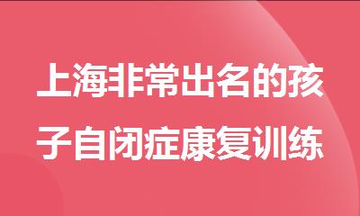 上海非常出名的孩子自闭症康复训练机构名单榜首一览
