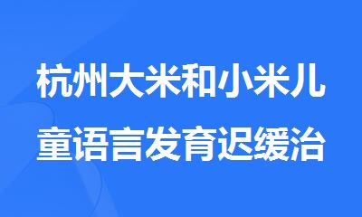 杭州大米和小米儿童语言发育迟缓治疗中心-机构首页