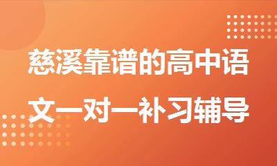 慈溪靠谱的高中语文一对一补习辅导机构