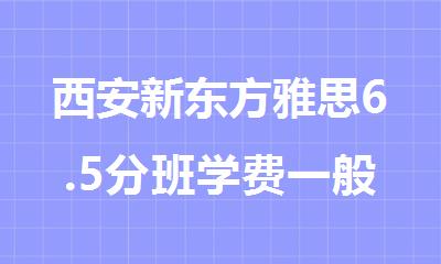 西安新东方雅思6.5分班学费一般多少钱