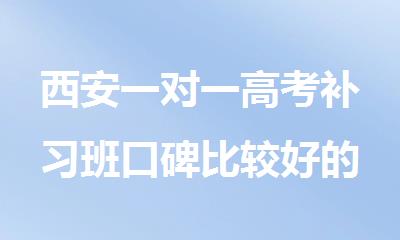 西安一对一高考补习班口碑比较好的推荐