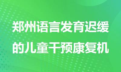 郑州语言发育迟缓的儿童干预康复机构哪家好