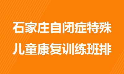 石家庄自闭症特殊儿童康复训练班排名更新推荐