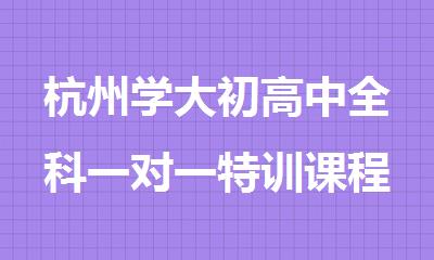 杭州学大初高中全科一对一特训课程