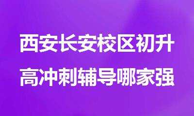 西安长安校区初升高冲刺辅导哪家强