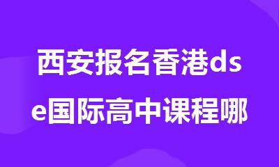 西安报名香港dse国际高中课程哪个机构好