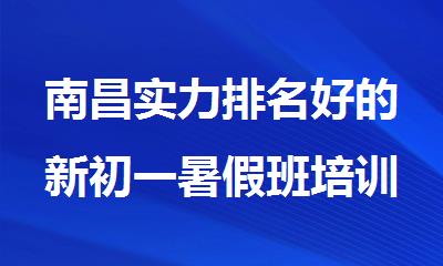 南昌实力排名好的新初一暑假班培训机构名单榜首盘点