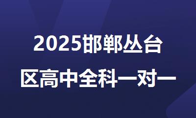 2025邯郸丛台区高中全科一对一辅导课程