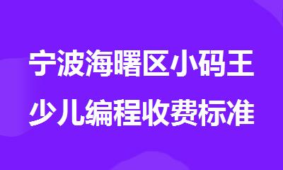 宁波海曙区小码王少儿编程收费标准大公开