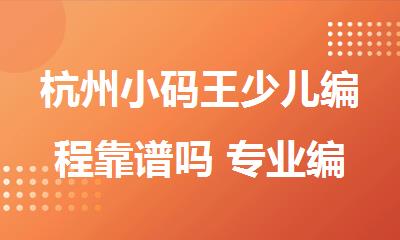 杭州小码王少儿编程靠谱吗 专业编程培训体系